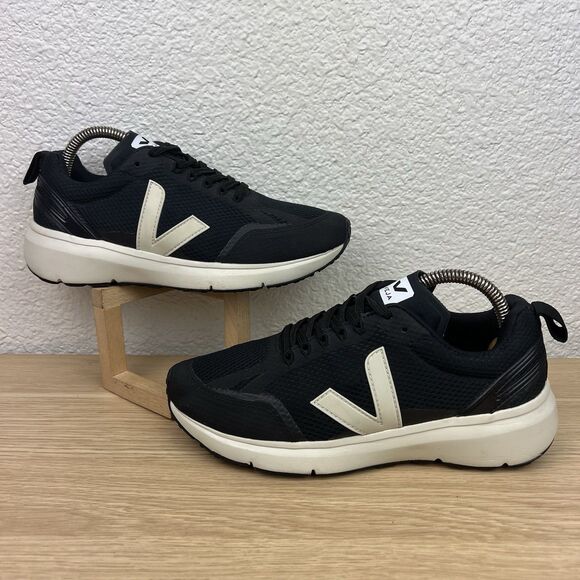 Veja Condor 2 Alveomesh Running Shoes Womens Size 7 Black Pierre Cream Sneakers - Picture 5 of 10